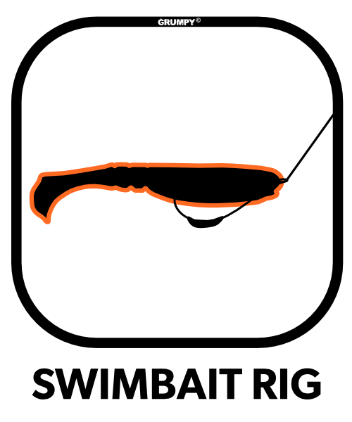 Swimbait Rig with Grumpy Baits - Weighted Hook Swimbait Rig with Grumpy Baits - Weighted Hook